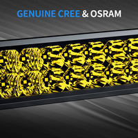Série sans vis brevetée Aurora 6/10/20/30/40/50 pouces double rangée de barres lumineuses LED jaune doré pour voiture tout-terrain universel 4x4