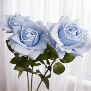 <span class=keywords><strong>Rosas</strong></span> Artificiales de Látex de Alta Calidad al por Mayor, <span class=keywords><strong>Rosas</strong></span> Grandes de Tacto Real en Blanco, Rosa y <span class=keywords><strong>Azul</strong></span> para Decoración de Bodas y Hogar - Product Image 2