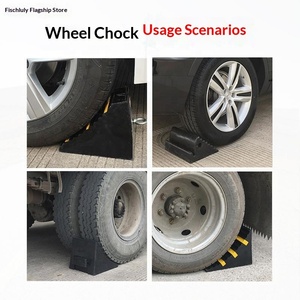 Fermo Ruota in Gomma Antiscivolo Portatile ad Alta Resistenza con Riflettore, Resistente agli Impatti Forti, Prodotto per Uso Stradale - Product Image 6