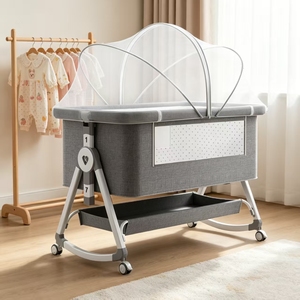 Direkt vom Hersteller: Umwandelbares Babybett, Platzsparend, Einfach zu Bedienen, Höhenverstellbar für Kleine Schlafzimmer - Product Image 1