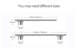 Morden 600mm rectangulaire en acier inoxydable SUS304 Drain linéaire mince pour salle de bain et jardin Drain de sol pour balcon et côté polyvalent - Product Image 3