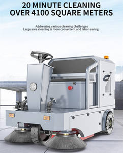 مكنسة كهربائية للأرضيات PHR-1400P للاستخدام المنزلي والزراعي وتنظيف الشوارع، معدات تنظيف الغبار مع فرشاة جانبية، مكنسة طرق آلية مع غطاء - Product Image 2