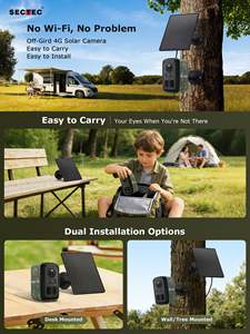 <span class=keywords><strong>Caméra</strong></span> solaire miniature SECTEC personnalisée pour l'extérieur, camouflage, tir, batterie cachée, 3MP, carte SIM 4G, Wifi, batterie solaire, PTZ - Product Image 6
