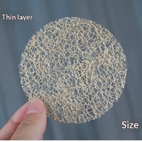 Sous-verres et tapis isolants pour tasses et pots, en loofah naturel, style vintage, résistants à la corrosion, vente en gros, directement de l'usine