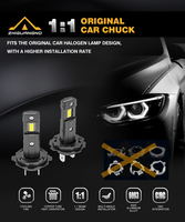 Nuevo Kit de Bombillas LED para Faros Delanteros de Coche H4 H7 H11 CSP de Alto Lumen con Ventilador de Refrigeración 12V 6000K IP68 Impermeable Personalizado Sin Errores 2 Años de Garantía