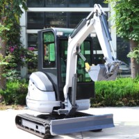 Pengiriman Gratis Excavator Mini Crawler 2,5 Ton Mesin Diesel Kubota Bersertifikasi EPA, Alat Penggali Kompak untuk Konstruksi, Lanskap, dan Pertanian