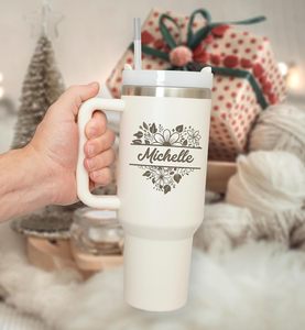 40oz Tumbler <strong>with</strong> Handle Hot Coffee Mug Cup Thermal Stainless Steel Tumbler <strong>with</strong> <strong>Straw</strong> Vacuum <strong>Flask</strong> Insulated Portable Cup - Product Image 4