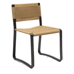 Chaise de jardin en alliage d'aluminium pour extérieur, structure en bois de teck, mobilier durable pour cour, villa, restaurant - Product Image 5