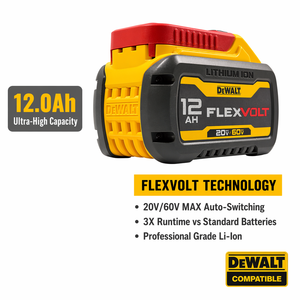 Baterai Pengganti Kompatibel dengan DEWALT DCB612 20V/60V FLEXVOLT 12.0Ah |   21700 Sel Baterai Output Tinggi |   Grosir Massal OEM - Product Image 2