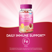 Complément Alimentaire en Fer Composé sous Forme de Gummies 4,0g par Gummy Saveur Jujube Naturelle Supplément de Fer Doux pour Femmes