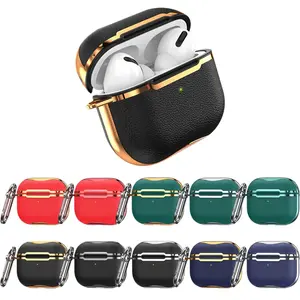 Funda para Airpods Pro 2 con gancho, funda para auriculares galvanizada en oro negro, funda para auriculares para Apple <span class=keywords><strong>Air</strong></span> Pod <span class=keywords><strong>3</strong></span> Pro de segunda generación - Product Image 6