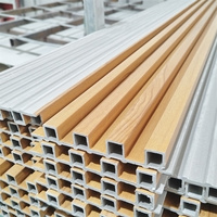 Panel Dinding WPC Tahan Air, Dekoratif Berbahan Kayu, Model Beralur untuk Interior dan Eksterior Rumah, Hotel, Vila