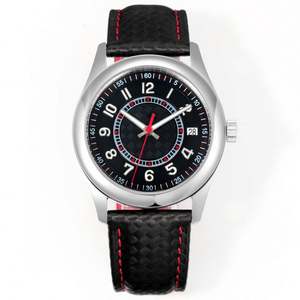 Montre automatique de luxe pour homme et femme, style sportif et habillé, cadran à motif carbone, accents rouges, chiffres lumineux, montre mécanique - Product Image 1