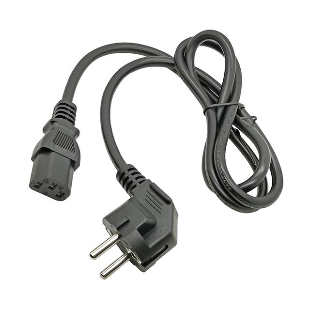 250V European 3Pin Male Plug to IEC C13 3Pin Female Plug Cable VDE Standard Power Cord 3 Pin EU Power Cord
