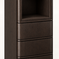 Armoire de rangement haute pour salle de bain, meuble à linge étroit de 80 pouces avec 3 étagères ouvertes et 3 tiroirs, organisateur de salle de bain fin en bois