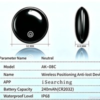 Traceur GPS Findtag pour animaux de compagnie avec suivi en temps réel, étanche IPX6, alarme de localisation NFC pour systèmes iOS et Android