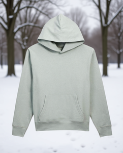 Custom <b>Men's</b> <b>Hoodie</b> 100% Cotton Fleece Winter Warm Pullover <b>Plain</b> Dyed Regular Fit Kangaroo Pocket OEM ODM Service - Product Image 2