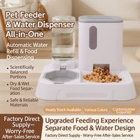 Mangeoire moderne automatique chronométrée pour chiens et chats Conception solide avec bol en acier inoxydable facile à laver Matériau de qualité alimentaire sûr pour oiseaux