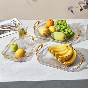 Phnom Penh Round Plastic Tray Household Water Coffee Cup Dessert Fruit Storage Commercial Tea Cup Tray Dishes Plates Category