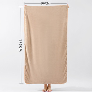 Toalla de Baño de Felpa de Coral con Diseño de Piña Jianmu Qingyue, 170x90cm, Absorbente, de Secado Rápido, Unisex para Adultos - Product Image 4