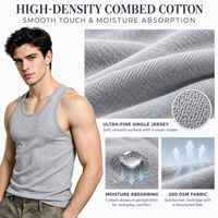 Débardeur de musculation noir pour homme grande taille, coupe athlétique, 100% coton peigné, pour la musculation et la gym