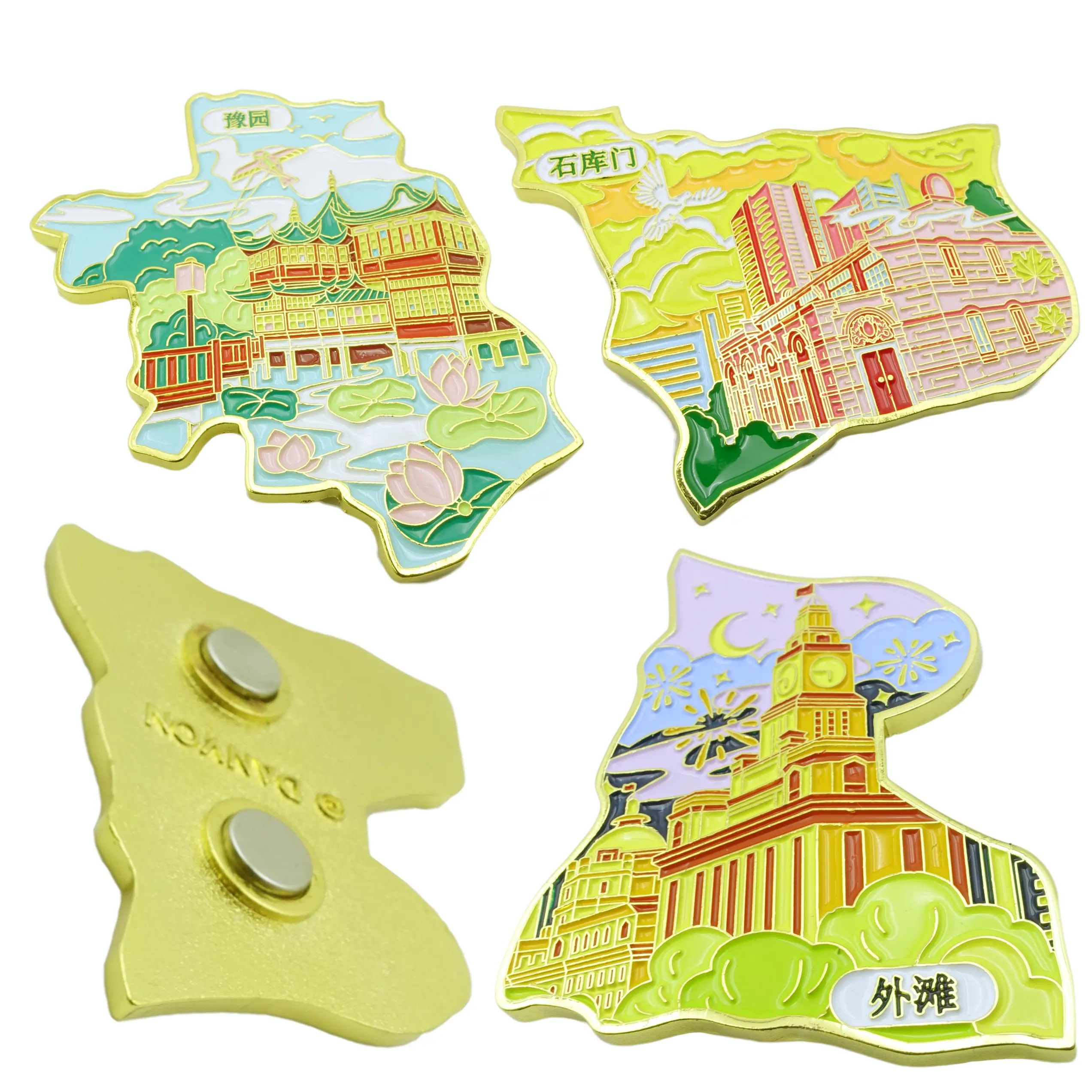 2D 3D Cute Customised Logo Tourist Travel Enamel Custom Metal Promotional Souvenir Fridge Magnets