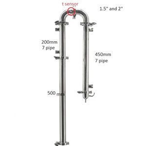 Sanitarias SS304 1,5 "para la destilación de <span class=keywords><strong>vino</strong></span> de la columna de reflujo torre de destilación - Product Image 4
