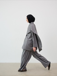 Elegant <strong>Kaftan</strong> <strong>Top</strong> with Wide Leg Trousers Muslim Women Modest Fashion Abaya Style Islamic Clothing Collection - Product Image 3