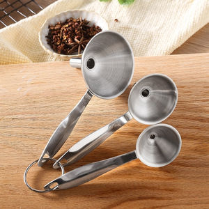 Conjunto de Funis de Cozinha Mini em Aço Inoxidável Manjia, Ferramenta de Filtragem de Óleo, Funil de Cabo Longo - Product Image 6