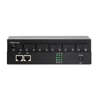 INFICOMO RD-FE602 10/100Mbps 快速以太网交换机 转换80KM光纤媒体转换器 单模 2*RJ45 6*SC 6端口