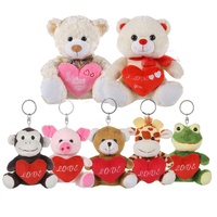 6.5cm pas cher mini ours en peluche porte-clé jouet en gros mignon animal en peluche mini porte-clés en peluche jouet ours en peluche commune