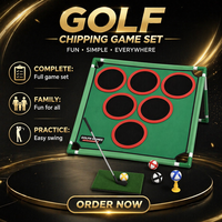 Ensemble d'entraînement de golf miniature d'intérieur avec cible de pratique et jeu de chipping familial, marque d'origine CN, sans marque