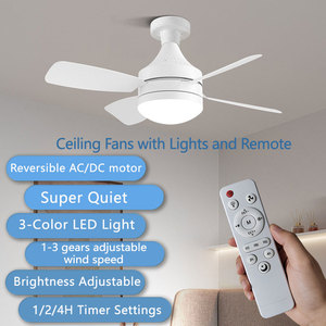 Ventilateur de plafond LED moderne de 18 pouces, 5 pales, moteur DC, télécommande, pour la maison, la <span class=keywords><strong>cuisine</strong></span>, la chambre, le placard, le salon, solution d'éclairage - Product Image 2