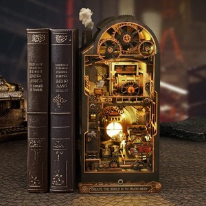 Porte-livres en bois à assembler soi-même, modèle cinétique mécanique <span class=keywords><strong>3D</strong></span> fait main - Jouet DIY, <span class=keywords><strong>puzzle</strong></span> en bois <span class=keywords><strong>3D</strong></span> 101-500 pièces - Product Image 6