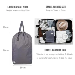 यात्रा लॉन्ड्री बैग डिजाइन ड्रॉस्ट्रिंग बैकपैक शैली के साथ डिजाइन बहुत भारी भारी शुल्क नायलॉन आकार एल (35*35*70 सेमी *)
