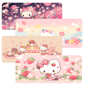 Hello chuột <span class=keywords><strong>Pad</strong></span> in hình dạng đặc biệt Mousepad thăng hoa phim hoạt hình Bàn Mat cô gái dễ thương 90x40cm - Product Image 1