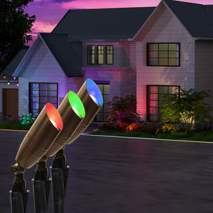 스마트 와이파이 제어 IP65 24V 야외 LED 정원등 RGBW 조경 조명 6W 황동 RGBW LED 스포트라이트 야외용 UCS2904 - Product Image 1