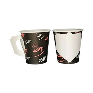 Vente flash - Gobelets en papier jetables imprimés avec logo - Gobelets à thé en papier de 7 oz avec poignée - Product Image 3