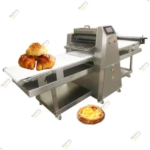 Auto Powder Sprinkling Croissant Dough Sheeter Pastry Machine For Turkish Baklava Pizza Dough Roller Pastry Sheeter Machine