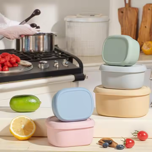 Silicone Fresh-Keeping <b>Box</b> Food Grade Lunch <b>Box</b> Refrigerator Microwave Oven Heating With Lid Fruit Bento <b>Box</b> - Product Image 3