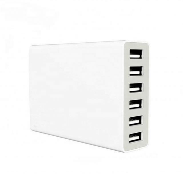 Mobile phone accessory 6 port USB charger  5V 10A smart multi-port USB Desktop Charger for phone 13, 12, 11