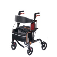 Rollator en aluminium se pliant réglable de marcheur de personnes âgées pour des adultes
