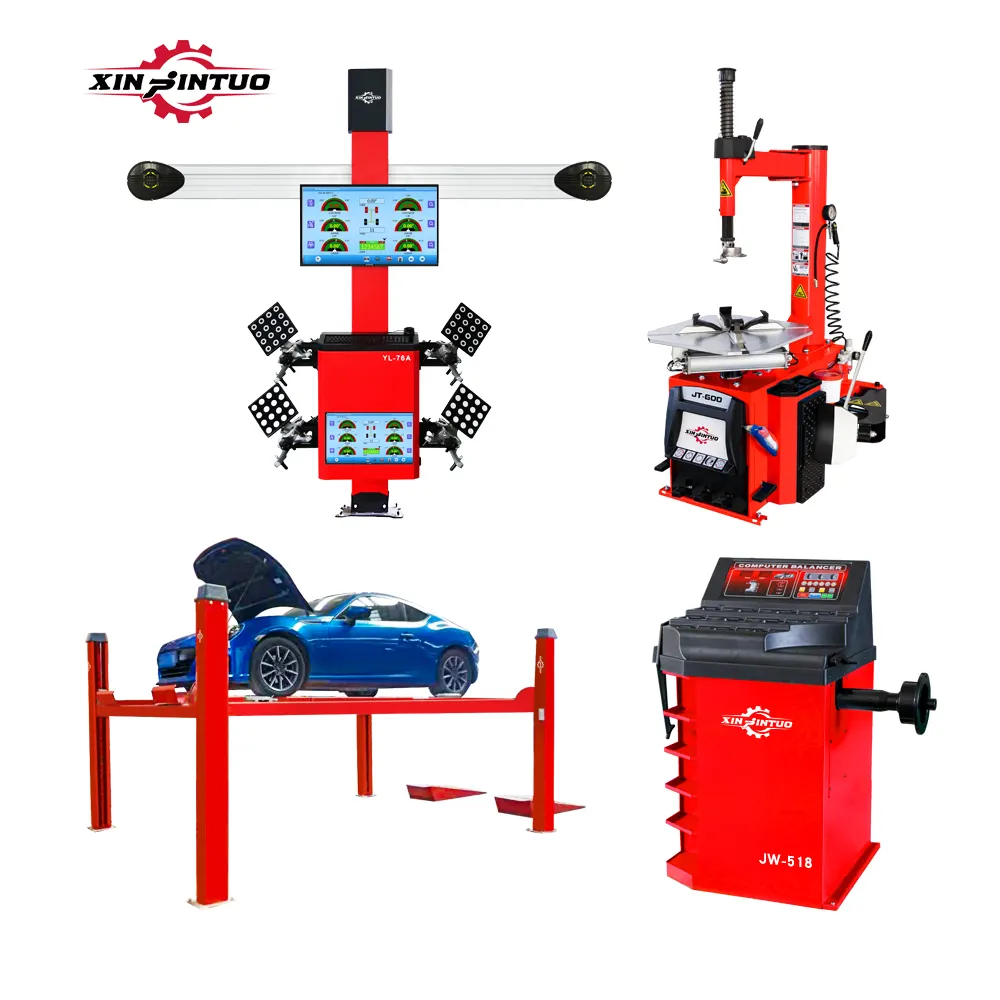 Xinjintuo four-wheel positioning balancing equipment Tire changer wheel balancer combo 3d wheel alignment machine full set