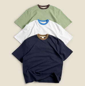 T-shirt pour homme de haute qualité, style Y2K, été, nouveau, col rond, coton, manches courtes, couleurs contrastées - Product Image 1