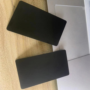 0.4mm 0.5mm Black Matte Blank Laser Engraved Metal Gift Card for Business
