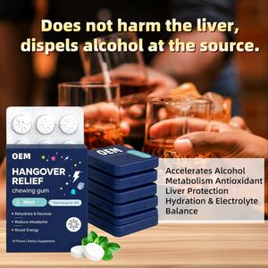 <span class=keywords><strong>Chewing</strong></span>-<span class=keywords><strong>gum</strong></span> contre la gueule de bois <span class=keywords><strong>sans</strong></span> <span class=keywords><strong>sucre</strong></span>, électrolytes et vitamine B, portable, vente en gros, OEM, ODM - Product Image 3