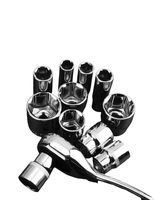121 pièces clé dynamométrique à cliquet ensemble d'outils à main clé à douille boîte à outils pour combinaison de voiture