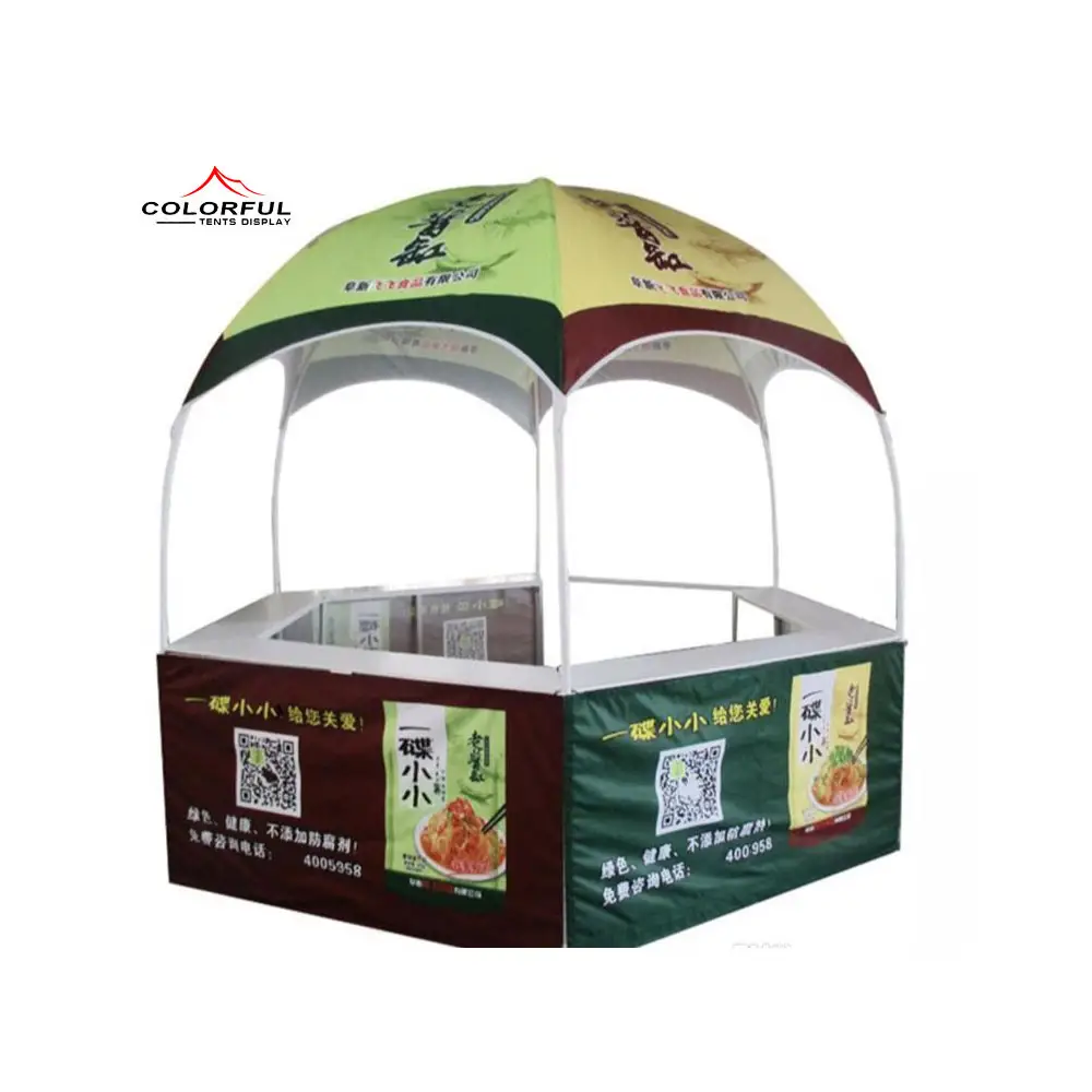 Produk Baru Tenda Kanopi Kubah Mal Kios Promosi Desain Dapat Dilipat dengan Meja