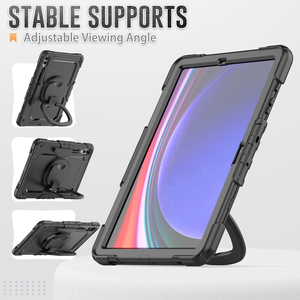 Étui de tablette robuste hybride à 3 couches à prix avantageux, rotatif à 360°, pour <span class=keywords><strong>Samsung</strong></span> <span class=keywords><strong>Galaxy</strong></span> Tab S10+/S9 Fe+/S9+, en silicone souple, pour enfants - Product Image 3