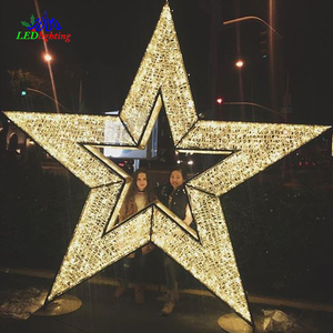Custom Commercial <strong>3D</strong> LED Light Giant <strong>Star</strong> Outdoor <strong>Decoration</strong> for Landscape for Christmas and Halloween Street Lighting - Product Image 3